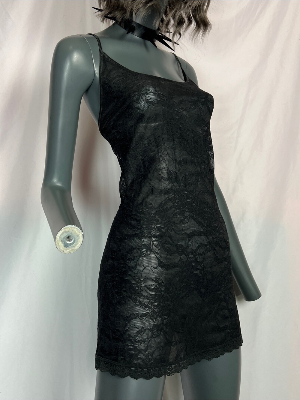 Vintage Y2K Black Victoria’s Secret Floral Lace Slip Dress